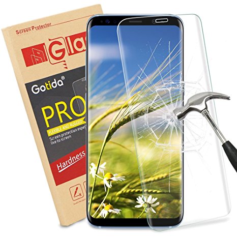 Galaxy S8 Plus Screen Protector,Samsung Galaxy S8 Plus Tempered Glass Screen Protector,Gotida S8 Plus Full Coverage Screen Protector for Galaxy S8 Plus Clear HD Anti-Bubble Film (03)