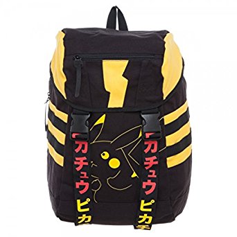 Nintendo Pokemon Pikachu Adult Black Yellow Knapsack Backpack