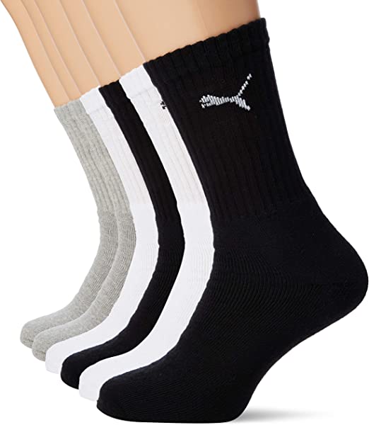 PUMA Chaussettes de Sport (Lot de 6) Homme