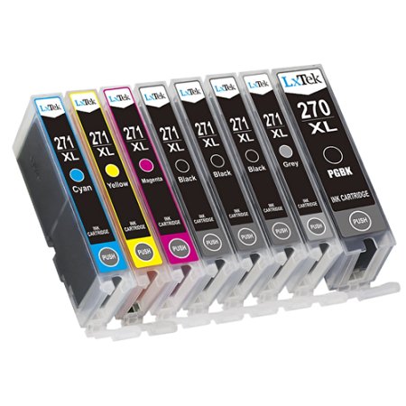 LxTek Compatible Ink Cartridge Combo Set For Canon PGI-270XL CLI-271XL (3 Black|1 Cyan|1 Magenta|1 Yellow|1 Photo Black|1 Gray) For Use In Canon PIXMA MG7720