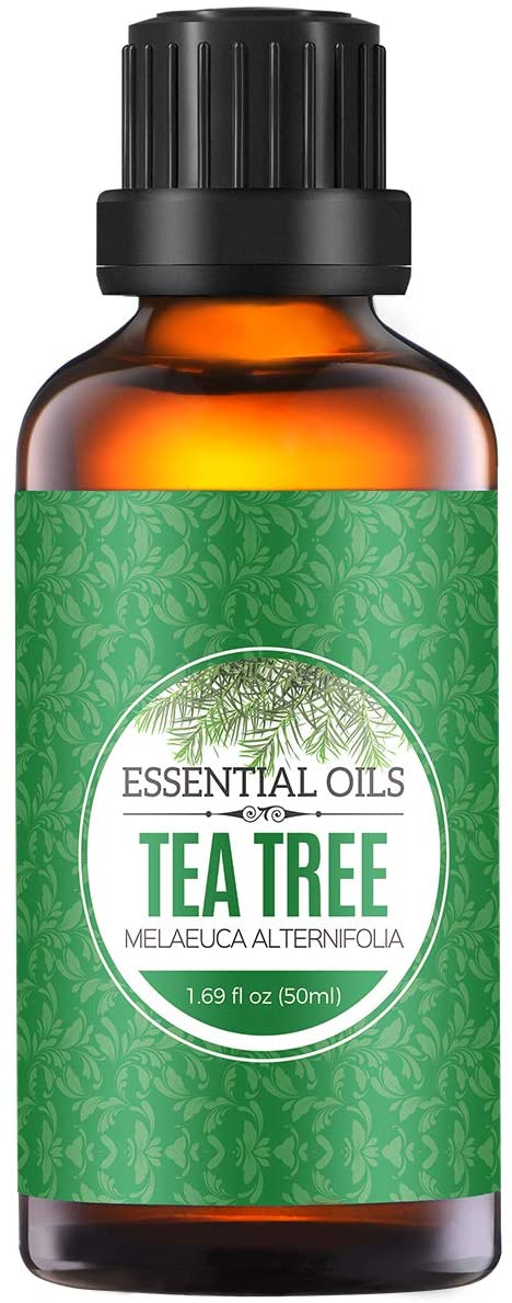 Homasy Tea Tree Essential Oil, 50ml 100% Pure Natural Essential Oils, Aromatherapy Tea Tree Oil for Diffuser, Humidifier, Body Care, Message-1.69fl oz