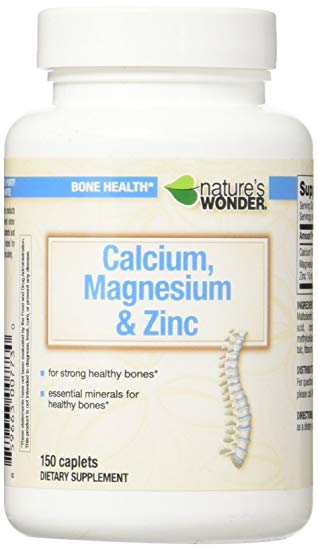 Nature's Wonder Calcium Magnesium and Zinc Supplement, 150 Count