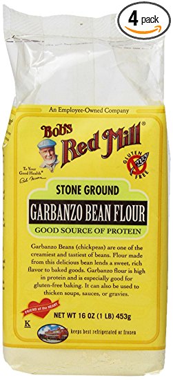 Bobs Red Mill Garbanzo Bean Flour, 16 Ounce (Pack of 4)