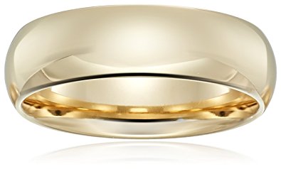 Standard Comfort Fit 14K Gold Wedding Band, 6mm