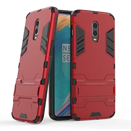 Case for OnePlus 7 Pro DWaybox 2 in 1 Hybrid Armor Hard Back Case Cover with Kickstand Compatible with OnePlus 7 Pro 6.67 Inch (Marsala Red)