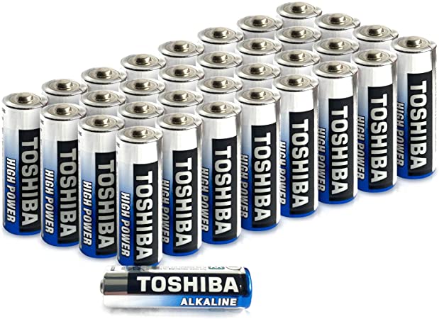 Toshiba AA Alkaline Batteries 40 Pack | High Power | Extra Long Operating Time | LR06 Superior Japanese Quality | Super Value Bulk Pack