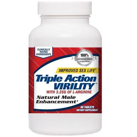 New Vitality Triple Action Virility - Natural Male Enhancement - 60 Tablets
