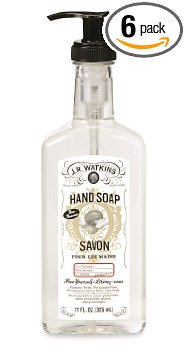 J.R. Watkins Natural Liquid Hand Soap, Coconut, 11 Ounce (Pack of 6)