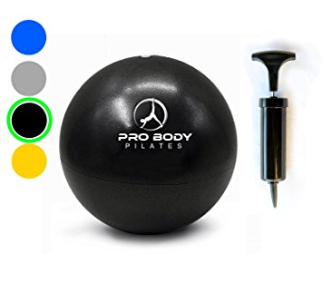 Mini Exercise Ball with Pump - 9 Inch Bender Ball for Stability, Barre, Pilates, Yoga, Core Training and Physical Therapy