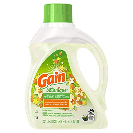 Gain Botanicals Plant Based Laundry Detergent, Orange Blossom Vanilla, 48 Loads 2.21 Liter