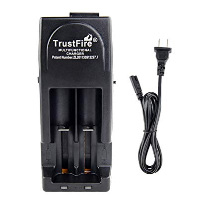 TrustFire TR-001 18650 Battery Charger Universial Charger 2 Slots for Li-ion IMR LiFePO4 10440 14500 16340 18350 18500 Lithium ion Batteries (Battery Not Included)