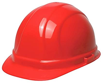 Hard Hat, Front Brim, Red, 6-pt.Slide-Lock