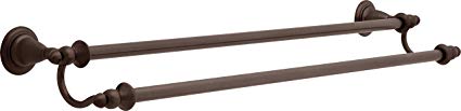 Delta Faucet Bathroom Accessories 75224-RB Victorian 24" Double Towel Rack, SpotShield Venetian Bronze