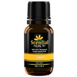 Best Lemon Essential Oil By Scential Health 15ml 5oz 100 Certified Pure Therapeutic Grade Essential Oil With No Fillers Bases or Additives AND ZERO Carrier Oils