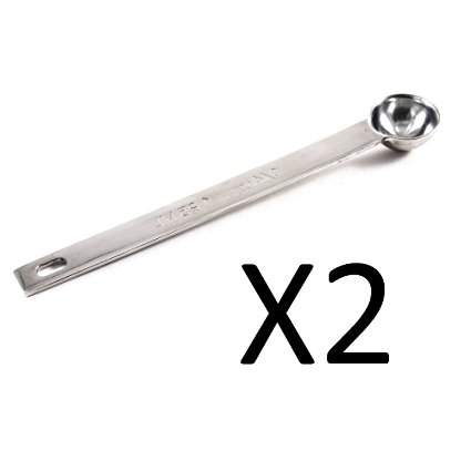 RSVP Measuring Spoons 1/4 Teaspoon Stainless Steel Single 5" L Spoon (2-Pack)