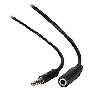 Parts Express 3.5mm Four-Conductor TRRS Extension Cable for Mobile Devices 6 ft.