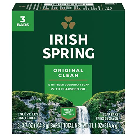 Irish Spring Original Deodorant Soap, 3 Count (Pack of 1)