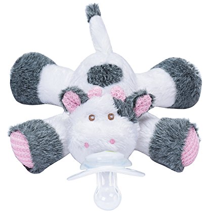 Nookums Paci-Plushies Cow - Universal Pacifier Holder