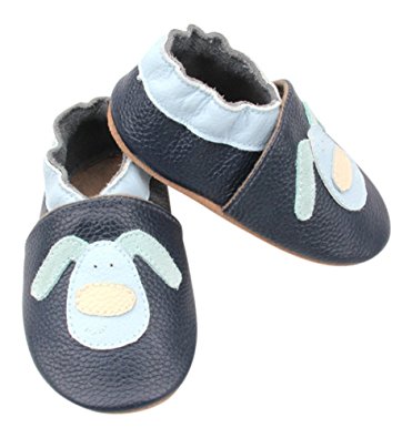Emolly Baby Soft Sole Crib Pre Walker Leather Shoes for Newborns and Infants