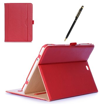 ProCase Samsung Galaxy Tab S2 9.7 Case - Leather Stand Folio Case Cover for Galaxy Tab S2 Tablet (9.7 inch, SM-T810 T815 T813) -Red