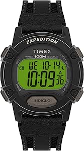 Timex Men's Expedition CAT 41mm Watch - Black Strap Digital Dial Black Case