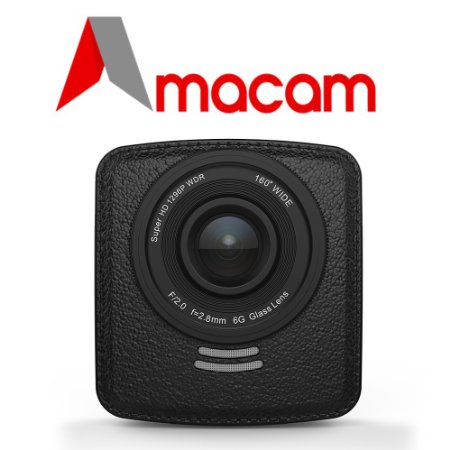 On Dash Camera Amacam AM-C60 Compact Car Recording Camera Super Full HD1080P 160 Degree Wide Angle Lens GPS Route Log Online Technical Support
