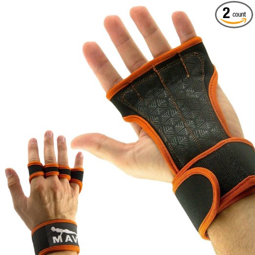 Cross Training Gloves with Wrist Support for WODs,Gym Workout,Weightlifting & Fitness-Silicone Padding, No Calluses-Suits Men & Women-Weight Lifting Gloves for a Strong Grip-by Mava