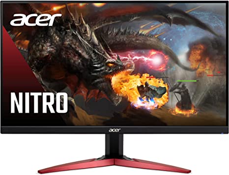 Acer Nitro KG241Y Sbiip 23.8” Full HD (1920 x 1080) VA Gaming Monitor | AMD FreeSync Premium Technology | 165Hz Refresh Rate | 1ms (VRB) | ZeroFrame Design | 1 x Display Port 1.2 & 2 x HDMI 2.0