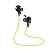 Bestfy QY7 Bluetooth 41 Wireless Sports Headphones Noise Cancelling Sweatproof In-ear Stereo Earbuds Earphones with Microphone for iPhone iPad iPod and Android Devices Green