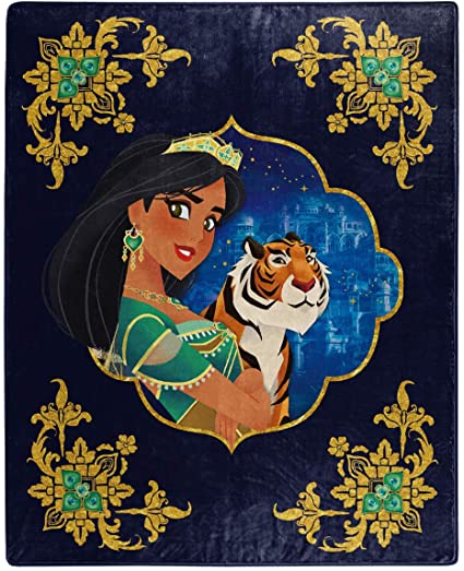 The Northwest Company Disney Aladdin Divine Princess Jasmine Character Silk Touch Throw Blanket 50" X 60"