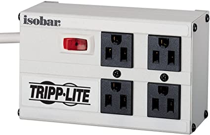 Tripp Lite ISOBAR4 Isobar Surge Protector Metal 4 Outlet 6 Feet Cord 3330 Joules