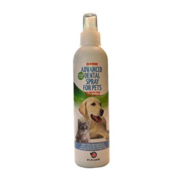 Sonnyridge Dog Dental Spray Removes Tartar, Plaque and Freshens Breath Instantly. The Most Advanced Dental Spray for Healthy Teeth, Gums and Oral Health Care for Your Dog, Cat or Pet - 1- 8 oz. bottle
