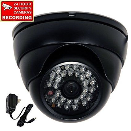 VideoSecu Outdoor Security Camera Day Night Vision Built-in 1/3" Sony CCD CCTV 28 IR LEDs Wide Angle View Lens Weatherproof Vandal Proof (Power Supply Included) 1NS