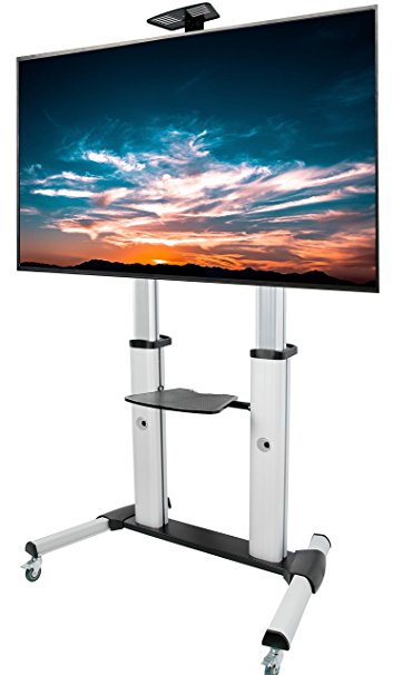 VIVO Ultra Heavy Duty Mobile Stand TV Cart Mount | Fits 60" to 100" Flat Screens (STAND-TV22S)