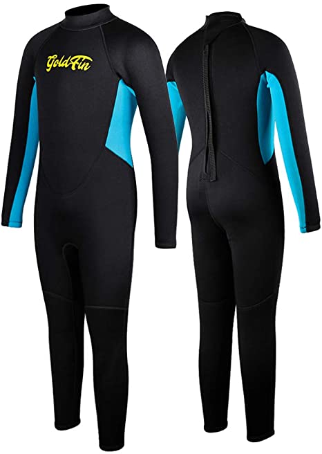 Kids Wetsuits Thermal Swimsuit, 2mm Neoprene Back Zip Keep Warm for Boys Girls Toddler Youth Swimming,Diving,Surfing