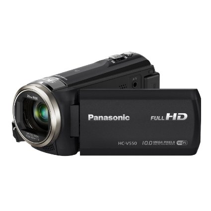Panasonic HC-V550K Full HD Wi-Fi Enabled 90X Stable Zoom Camcorder with 3-Inch LCD (Black) (Discontinued by Manufacturer)