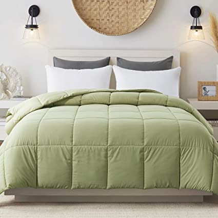 Cosybay Twin Comforter Sage Green, Down Alternative Bed Comforter, Lightweight Duvet Insert with Corner Tabs, Twin Size Duvet(64×88 Inch)