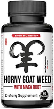 Horny Goat Weed with Maca Root - Ancient Chinese Herb Blend for Energy, Mental Alertness, Stamina, Sexual Performance & Desire - 60 Capsules - Effective for Men & Women - One Month's Supply - 60 Day Money-Back Guarantee!