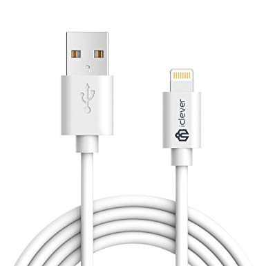 iClever 6ft iPhone Charger Cable, Apple MFi Certified Lightning to USB Cable with 8-Pin Ultra Compact Connector Head for iPhone X/8/8 Plus/7/6/6s Plus/5s, iPad Air/Mini/Pro