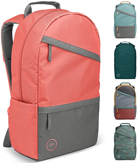 Simple Modern Legacy Backpack with Laptop Compartment, Coral Streets (Color Blocked), 25 Liter