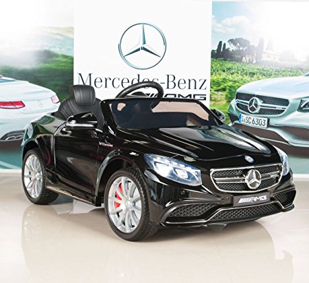 Mercedes-Benz S63 Kids 12V Electric Power Wheels Ride On Car with RC/Remote Control Radio & MP3, Black
