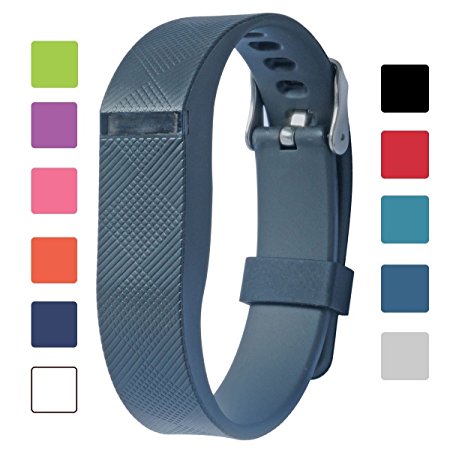 Fitbit Flex Adjustable Wristband - Fitbit Flex Silicone Replacement Secure Band with Chrome Watch Clasp and Fastener Buckle - Fix the Tracker Fall Off Problem