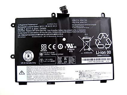 Ding 45N1748 Replacement Battery Compatible with Lenovo ThinkPad Yoga 11e 45N1748 45N1751 45N1749 45N1750(7.4V 34Wh 4600mAh)