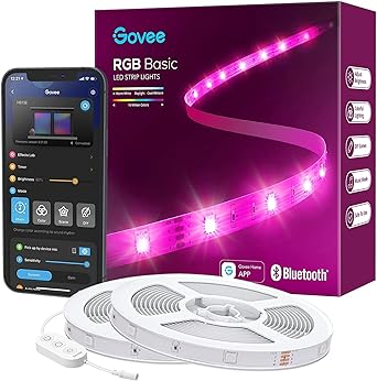 Govee LED Lights 30M, Bluetooth Rope Lights with App Control, 64 Scenes and Music Sync LED Strip Light for Bedroom, Christmas, DIY Home Decoration, 2 Rolls of 15M