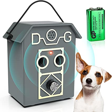 Anti Barking Device, Ultrasonic Dog Barking Control Devices 50 Ft, Auto Waterproof Stop bark Dog Training Tool Indoor/Outdoor Safe Dog Barking Deterrent No Bark Device for Small/Medium/Large Dogs