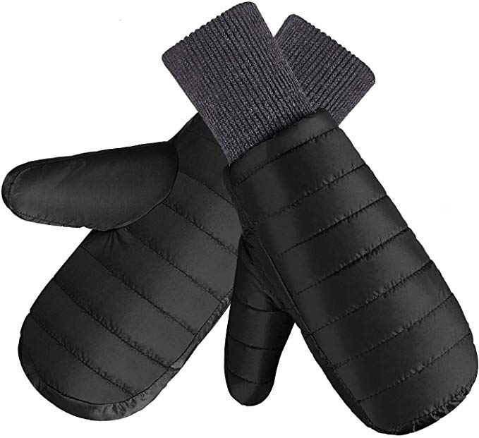 Andake Winter Gloves, Warm Waterproof Windproof Breathable Anti-wrinkle Thermal 90% Duck down Leisure Men Gloves Mittens for, Skiing, Snowboarding, Winter Outdoor Sport