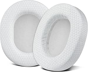 SOULWIT Earpads Replacement for SteelSeries Arctis 1/3/5/Arctis 7/7 /7P/7P /7X/7X /9/9X/Pro/Prime(Do Not Fit Any Arctis Nova) Headset, Ear Pads Cushions with High-Density Foam (Arctis MF White)