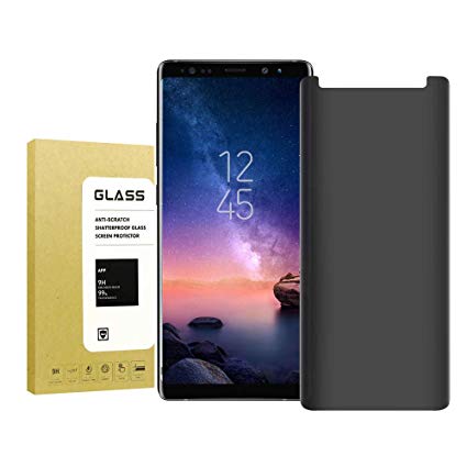 for Galaxy Note 9 Privacy Anti-Spy Tempered Glass Screen Protector,mazdoma[9H Hardness][Case Friendly][Full Coverage][3D Touch][Anti-Scratch] Tempered Glass Screen Protector for Samsung Galaxy Note 9