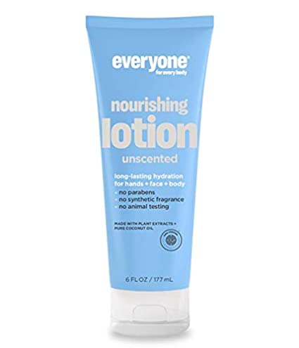 Everyone 3-in-1 Unscented Lotion (Pack of 2) with Vitamin E, Pure Coconut Oil and Matricaria Flower Extract, 6 fl. oz.