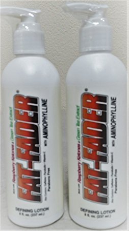 Fat Fader Slimming Lotion (2 Pack) 2.5% Aminophylline w/ Raspberry Ketones & Green Tea Extract
